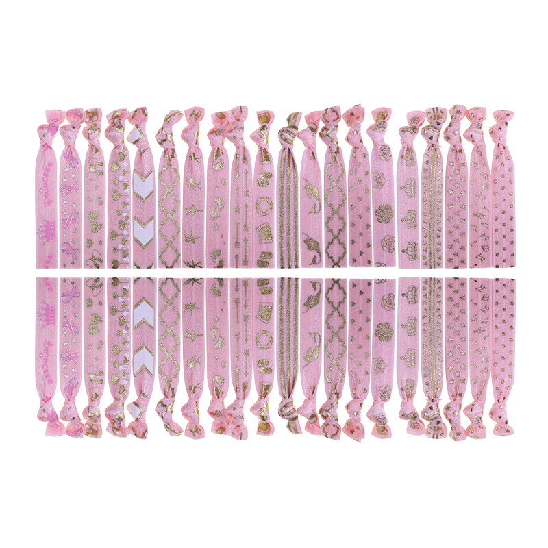 Pink hair ties 