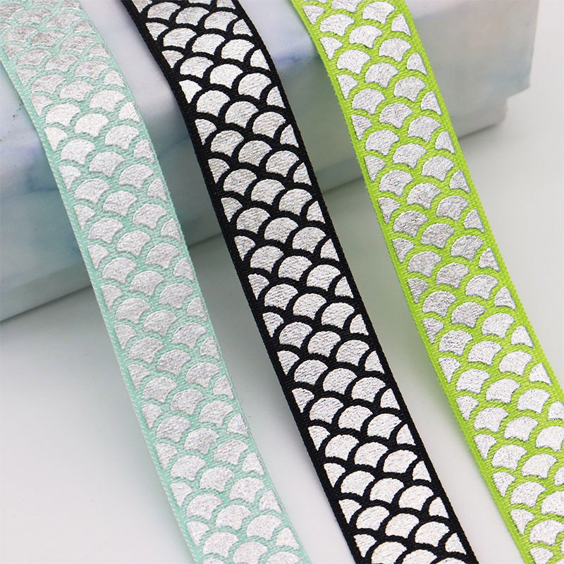 mermaid tail scale foil ribbon