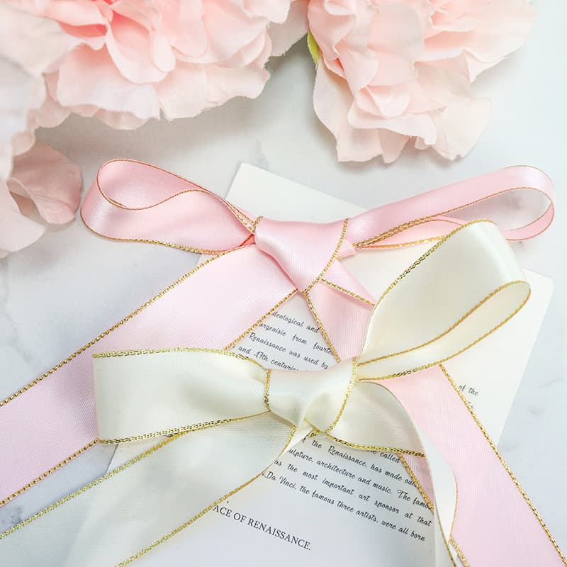 gold edge satin ribbon