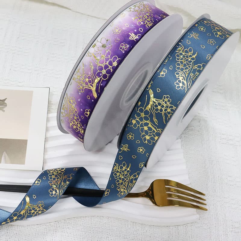 hologram gold foil satin ribbon hologram gold foil satin ribbon