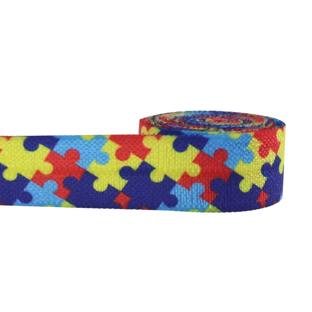 Puzzle Pieces Elastic Ribbon Puzzle Pieces Elastic Ribbon