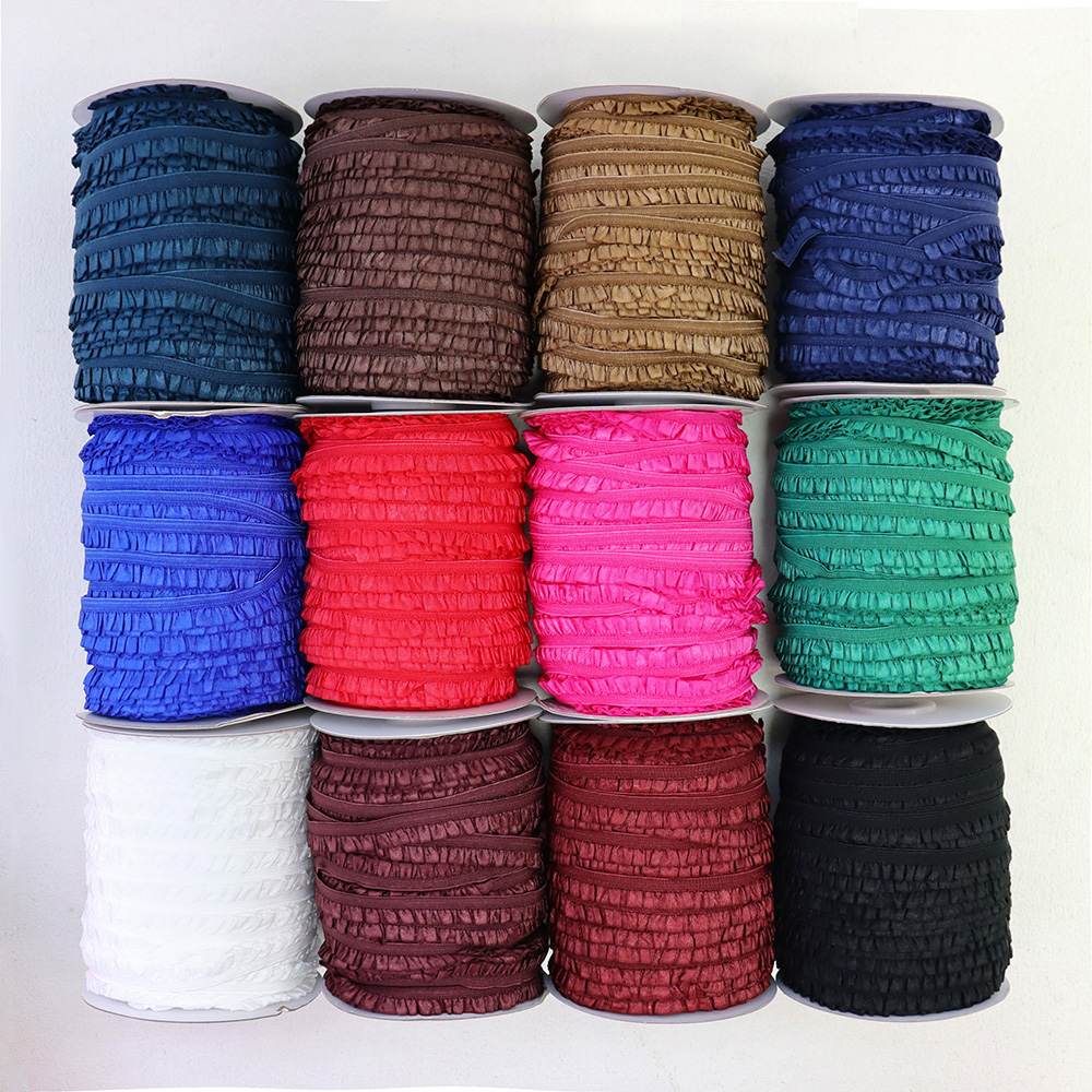 Elastic Ribbon Pleated Lace Ribbon
